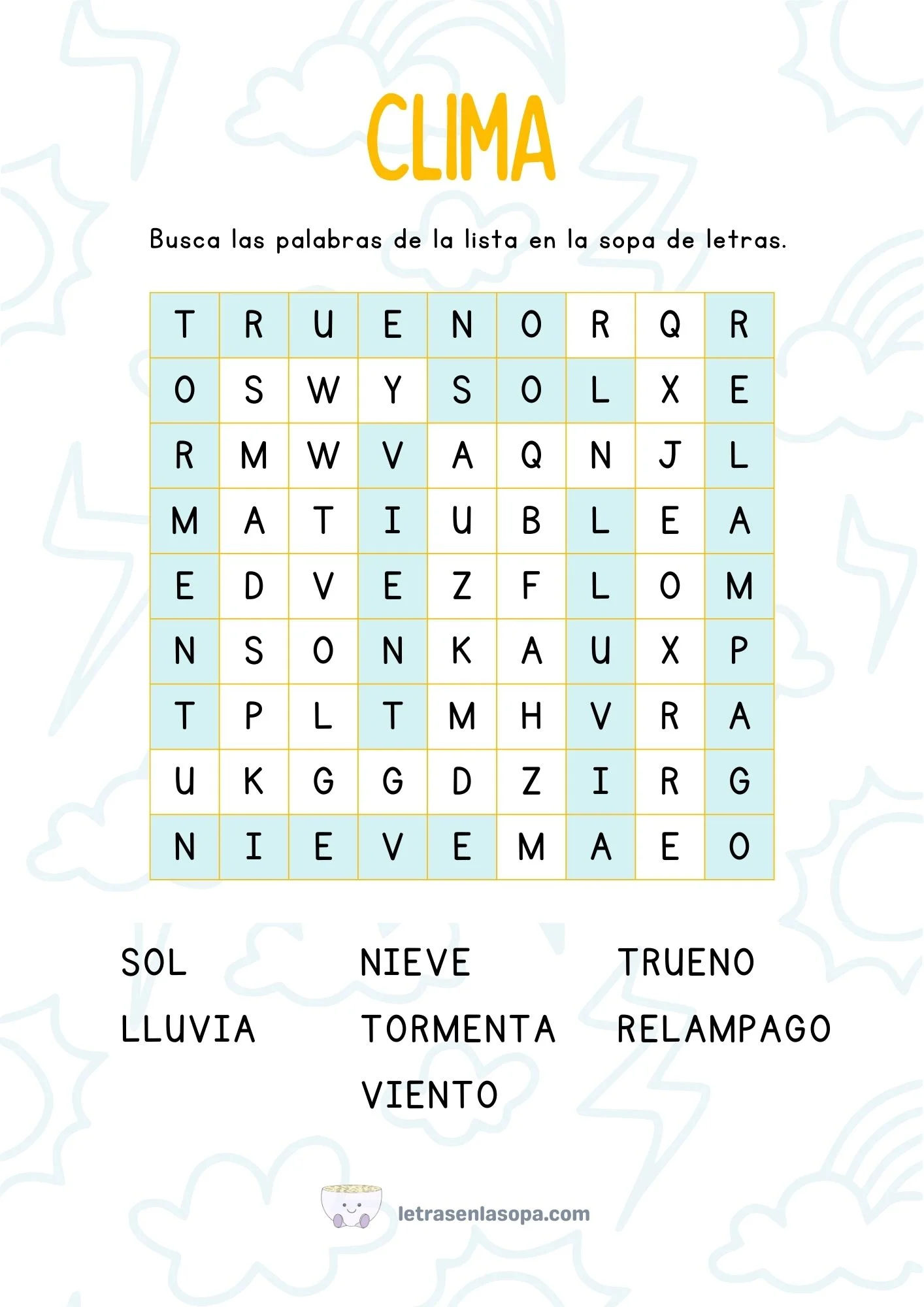 soluciones letras de sopas gratis 7 a 8 años