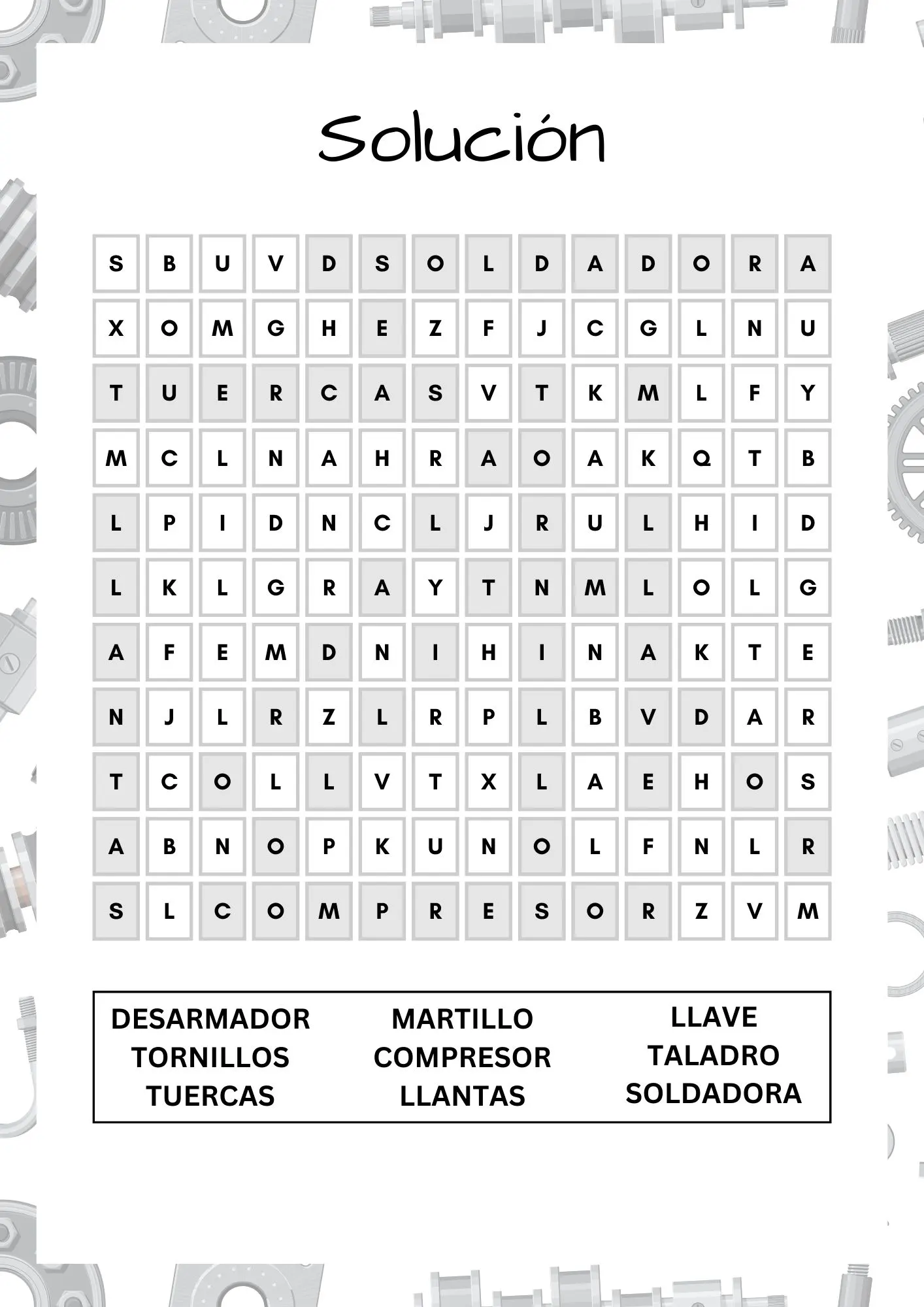 soluciones sopa de letras para imprimir grandes gratis español letra grande taller soluciones sopa de letras para imprimir grandes gratis español letra grande taller