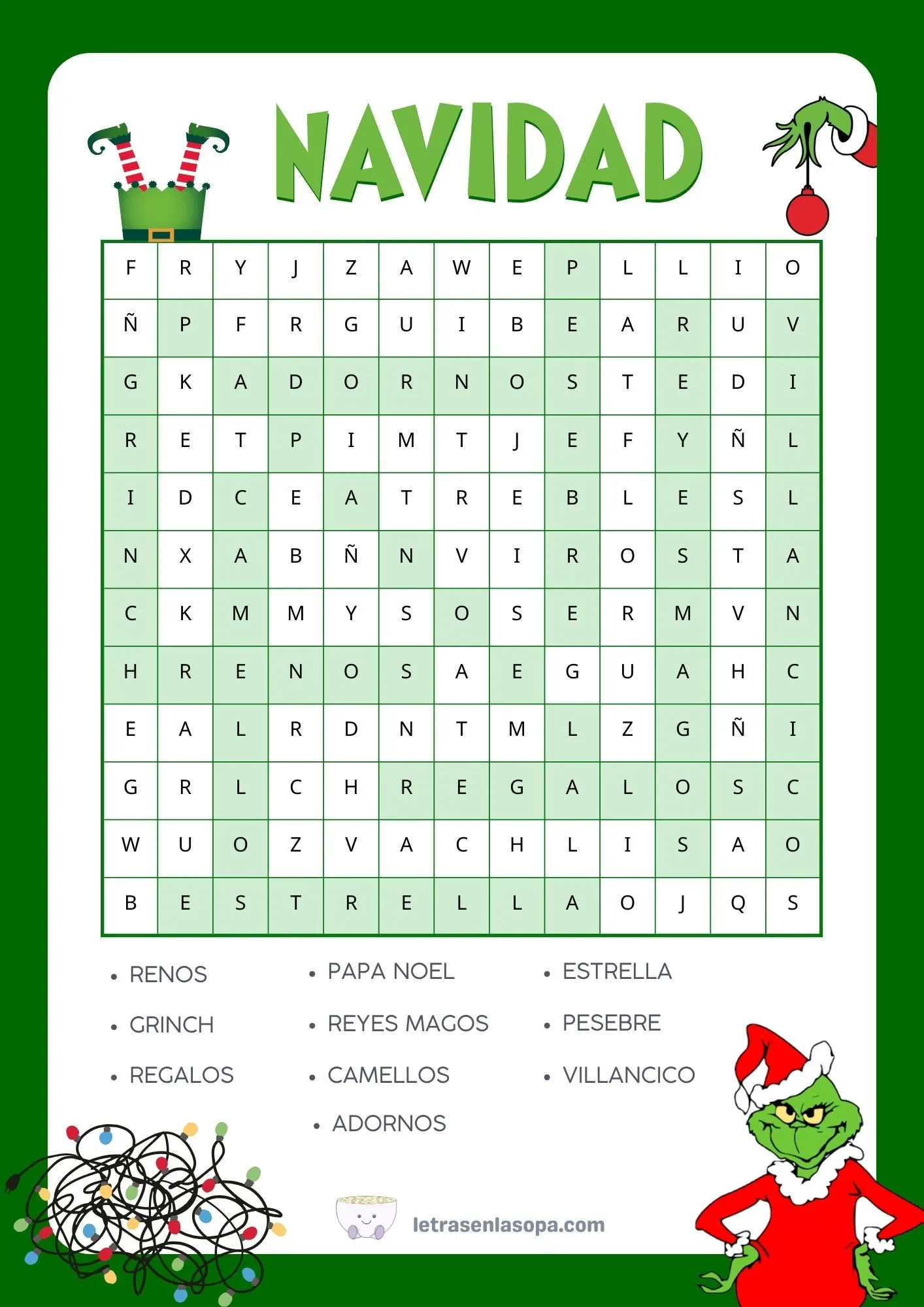 Soluciones Sopa de letras navideñas para niños PDF Soluciones Sopa de letras navideñas para niños PDF