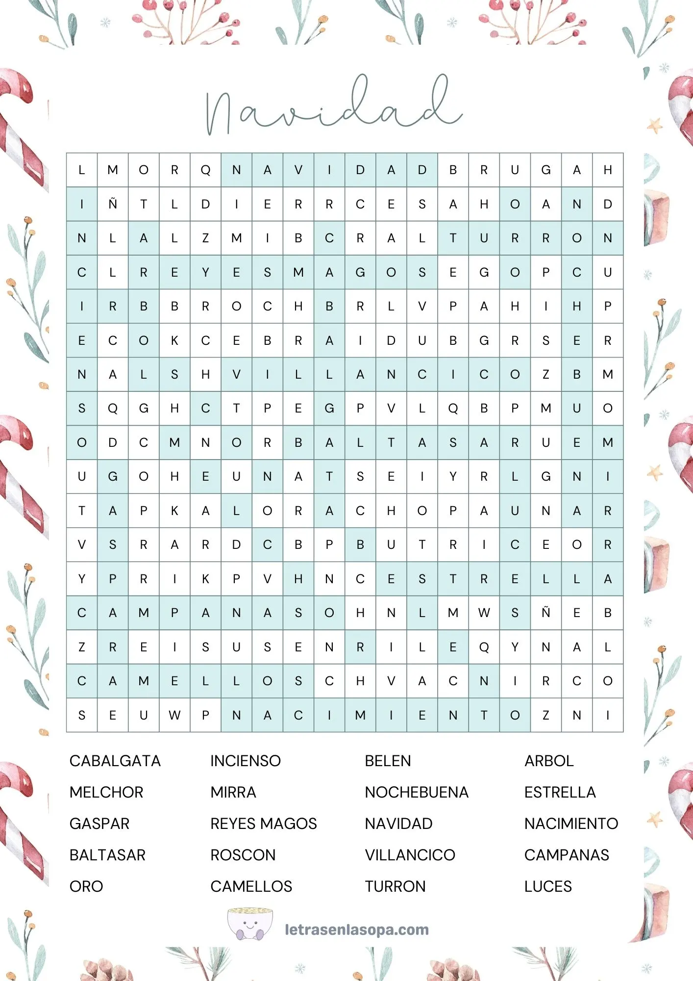 soluciones sopas de letras navideñas para imprimir soluciones sopas de letras navideñas para imprimir