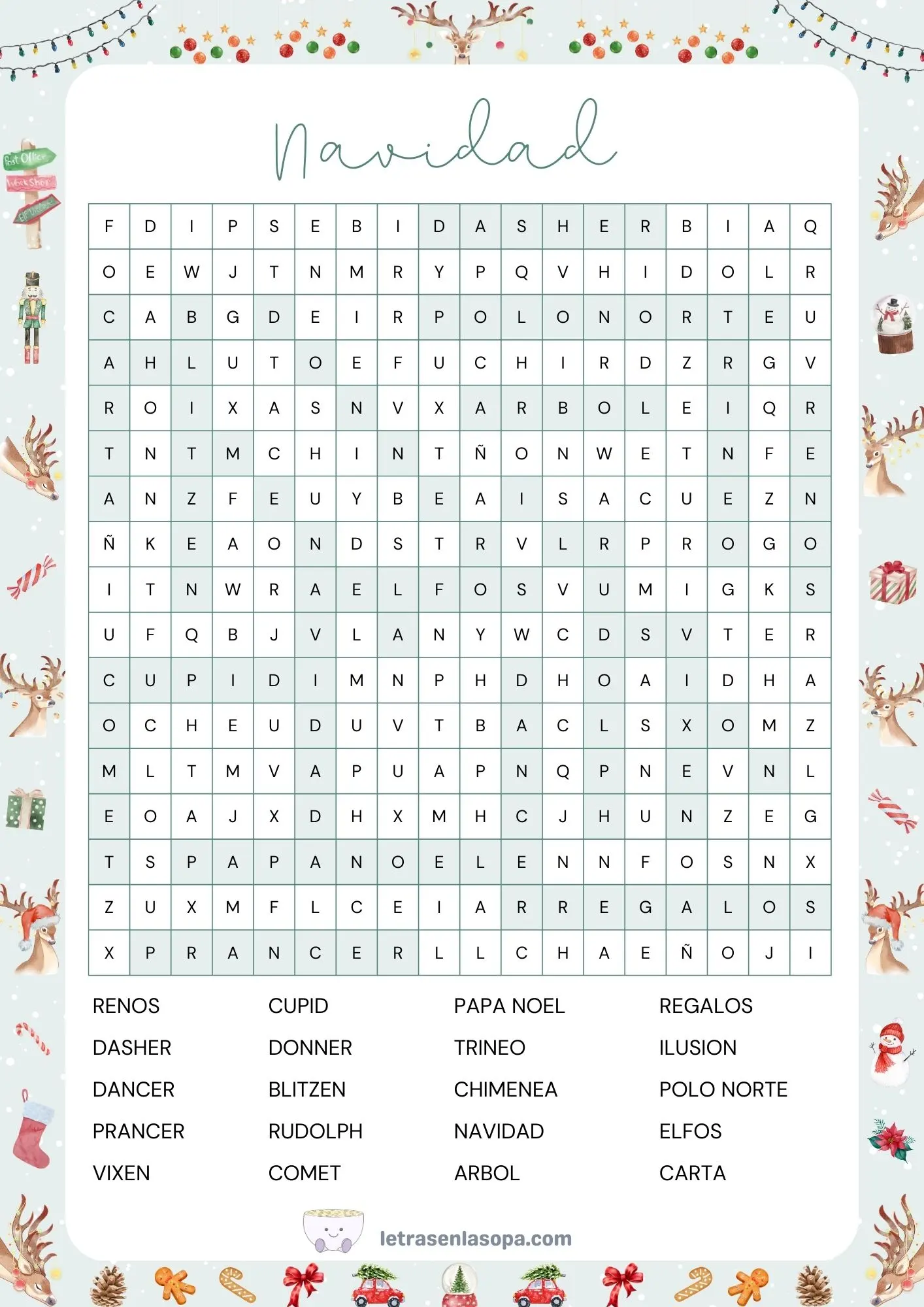 soluciones sopas de letras navideñas para imprimir pdf soluciones sopas de letras navideñas para imprimir pdf